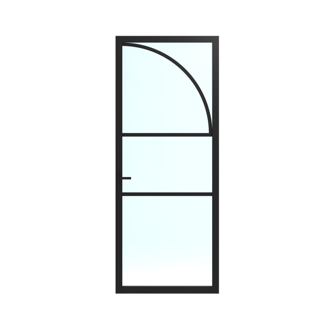 Binnendeur Skantrae SSL 14514 Blank Glas Zwart Gelakt